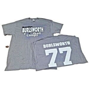 2 arkansas Brandon Burlsworth Tshirt #77 Football camps grey LARGE GREATER MOVIE